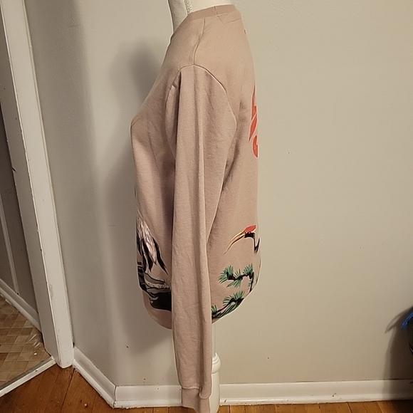 Blind Rooster Crane Good Vibes Pink Sweatshirt Unisex Small - Picture 3 of 6